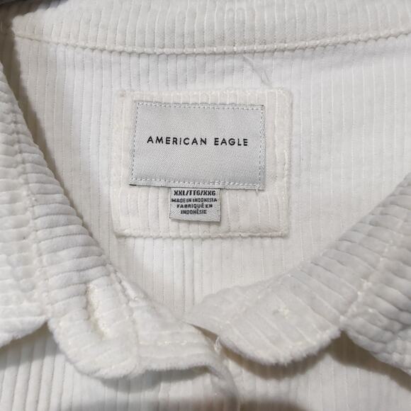 American Eagle Outfitters White Button Down Shirt - Picture 3 of 6